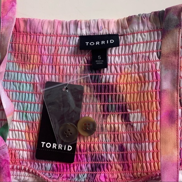 Torrid Plus Watercolor Fit And Flare Tank Top pink new woman’s 5X nwt top - Picture 5 of 9